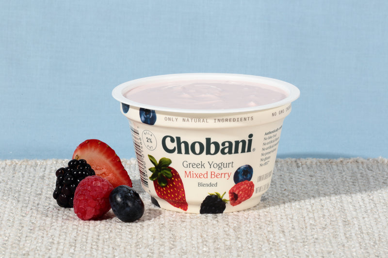 Chobani® Low Fat Greek Yogurt Mixed Berry Blended 5.3 Ounce Size - 12 Per Case.
