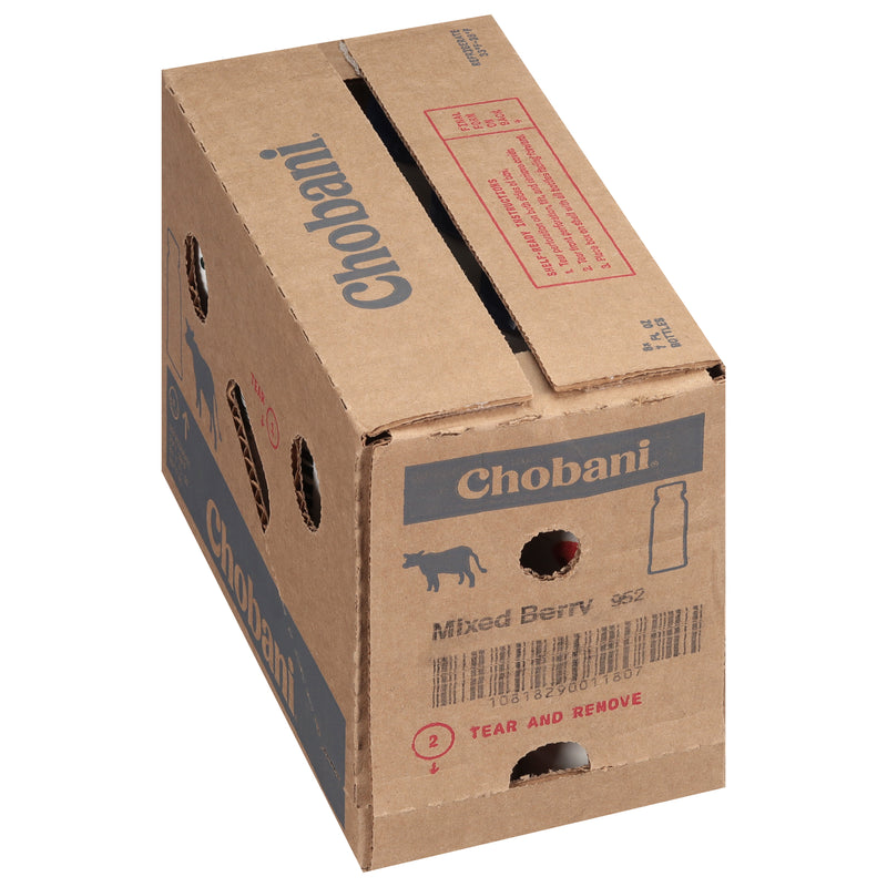 Chobani® Low Fat Greek Yogurt Mixed Berry Drink 7 Fluid Ounce - 8 Per Case.
