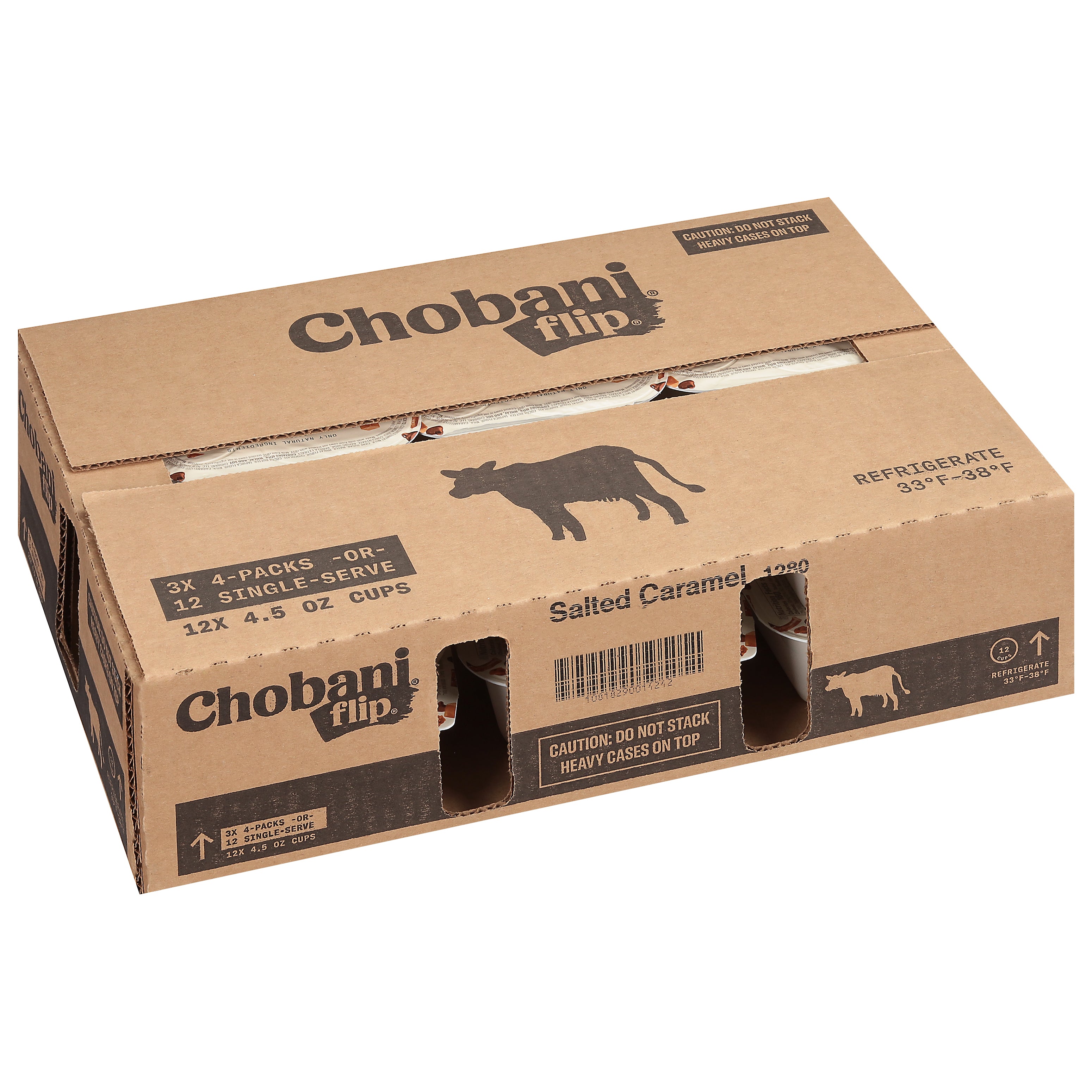 Chobani® Flip® Low Fat Greek Yogurt Salted Caramel Crunch® 4.5 Ounce Size - 12 Per Case.