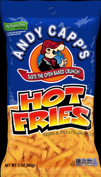 Andy Capp Hot Fries 3 Ounce Size - 35 Per Case.
