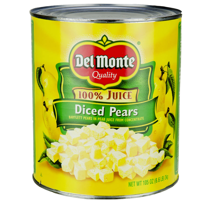 Del Monte® Diced Pears In Pear Juice Can 105 Ounce Size - 6 Per Case.