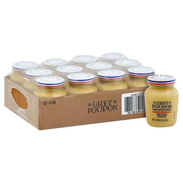 Grey Poupon Mustard Dijon, 8 Ounce Size - 12 Per Case.
