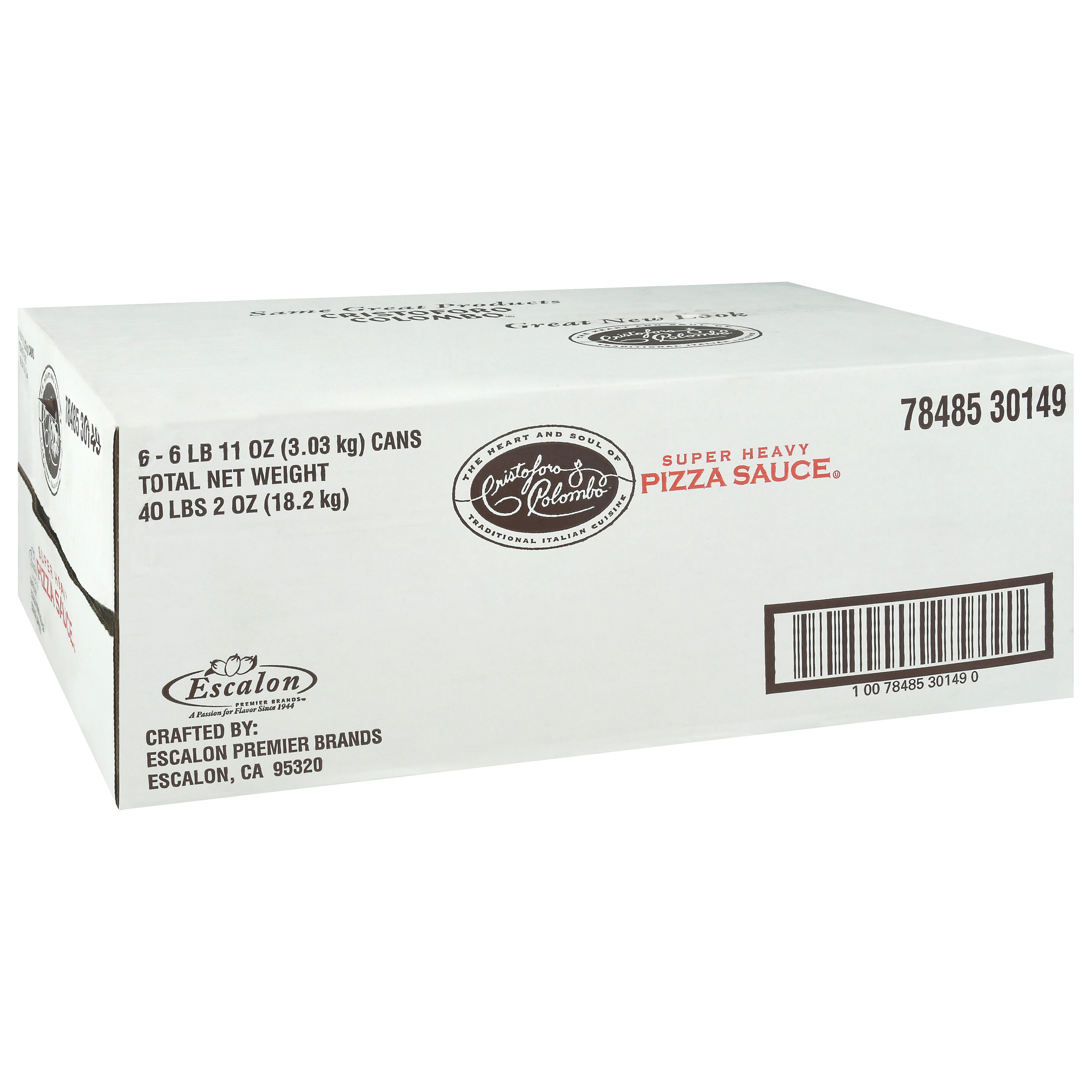 Cristoforo Colombo Pizza Sauce with Basil 107 Ounce 6 Per Case