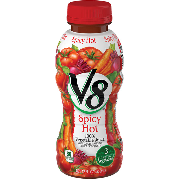 V8 Juice V8 Vegetable Spicy 12 Fluid Ounce - 12 Per Case.