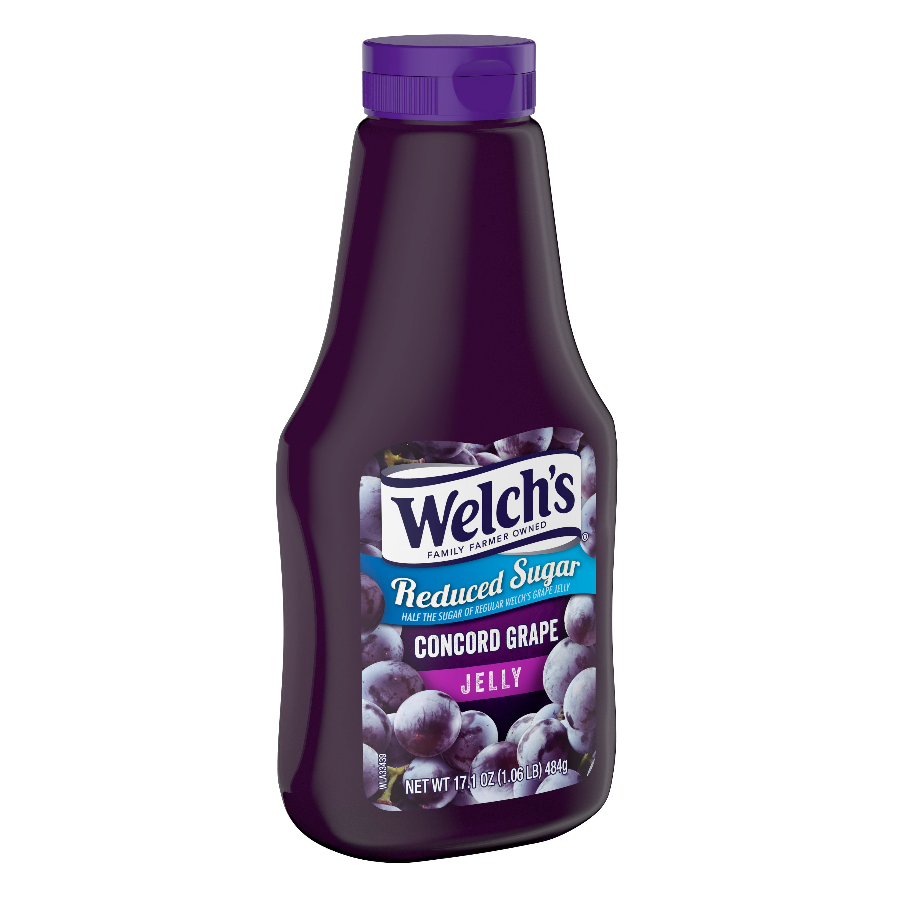 Spread Squeeze Reduced Sugar Concord Grape Jelly 17.1 Ounce Size - 12 Per Case.