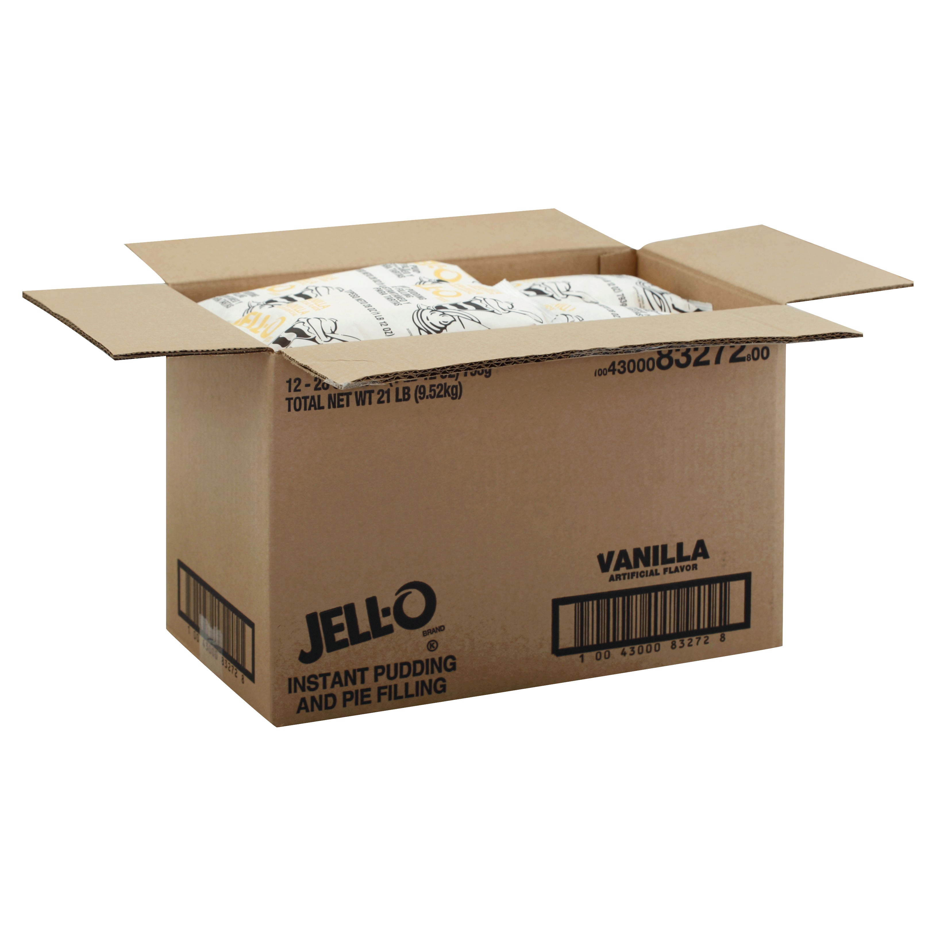 Jell-O Vanilla Instant Pudding & Pie Filling 12Casepack 28 Pouches