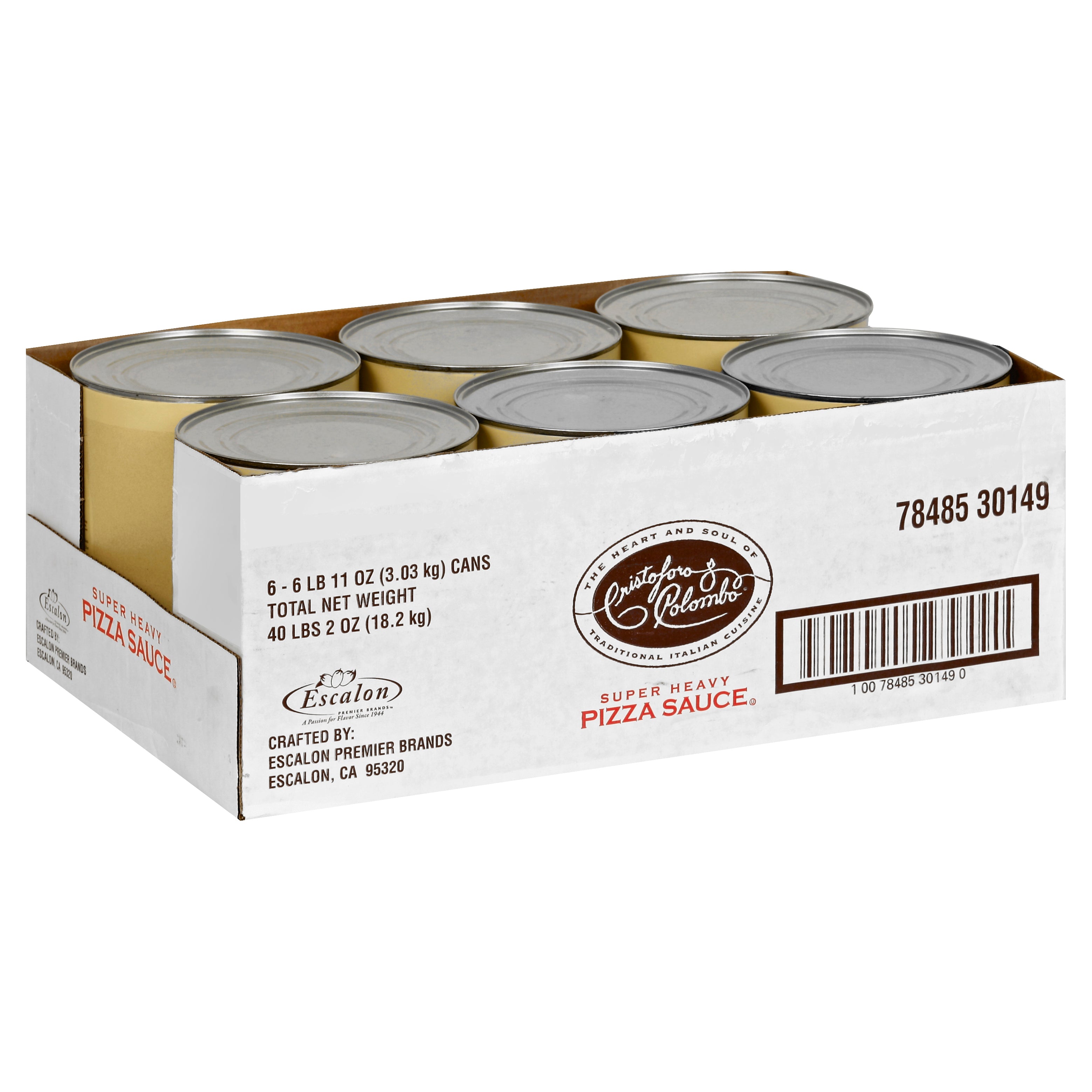 Cristoforo Colombo Pizza Sauce with Basil 107 Ounce 6 Per Case