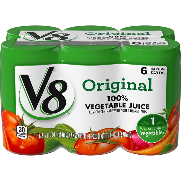 V8 Juice Vegetable Six Z 33 Fluid Ounce - 8 Per Case.