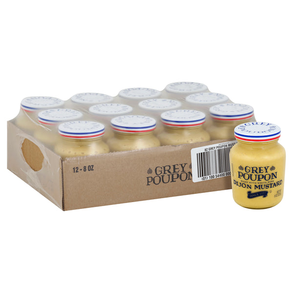 GREY POUPON Dijon Mustard 8 Ounce Jars 12
