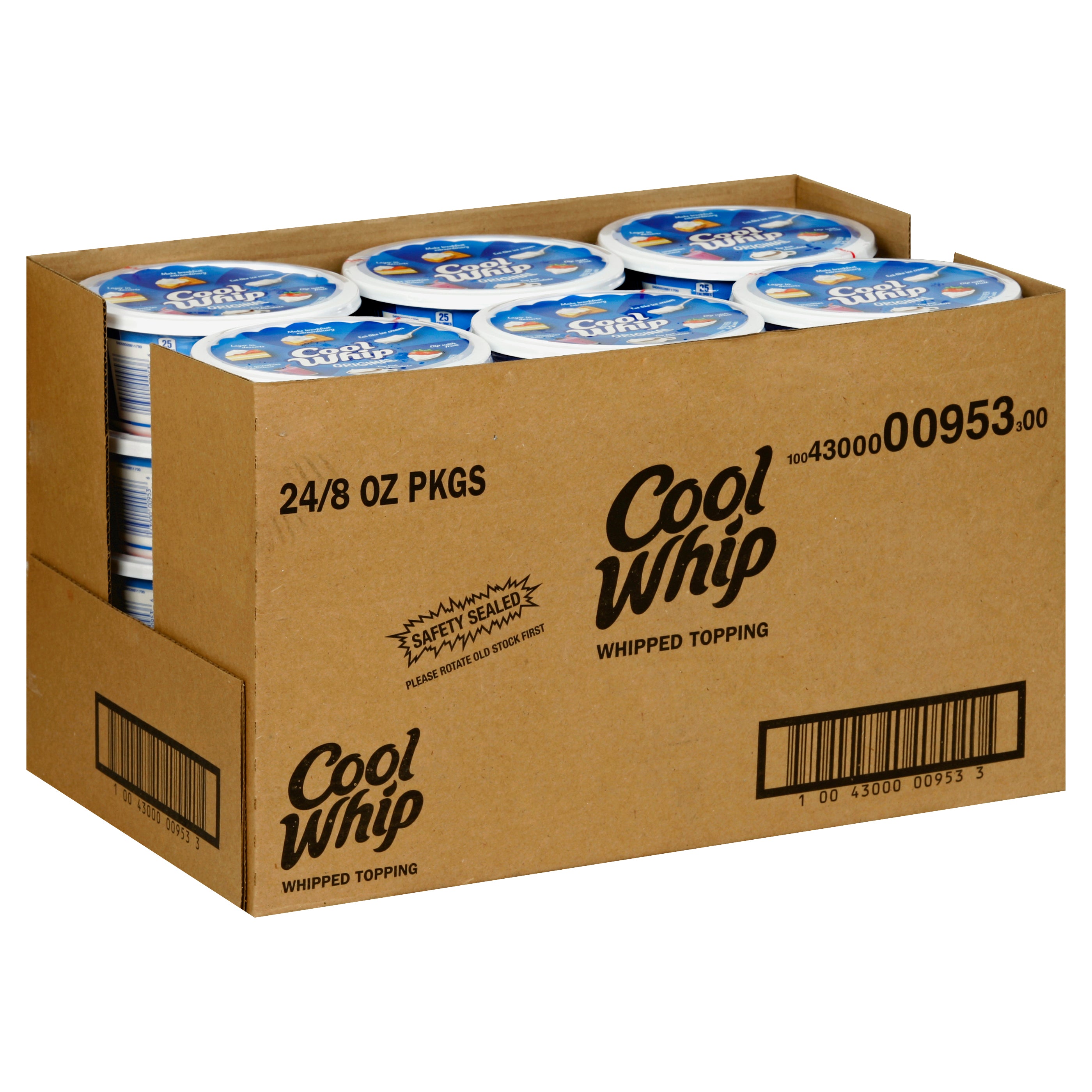 Cool Whip Cool Whip Whipped Topping Frozen Original 8 Ounce Size - 24 Per Case.