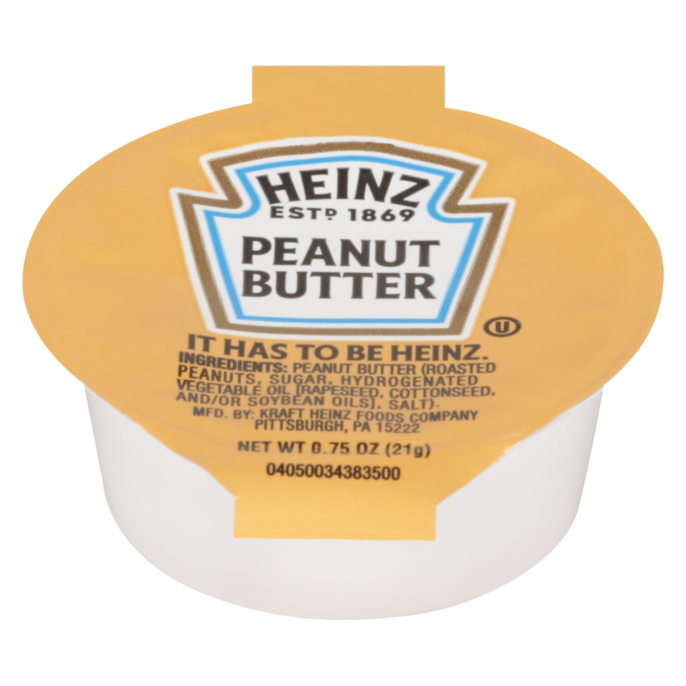 HEINZ Single Serve Peanut Butter 0.75 Ounce Cups 200 Per Case