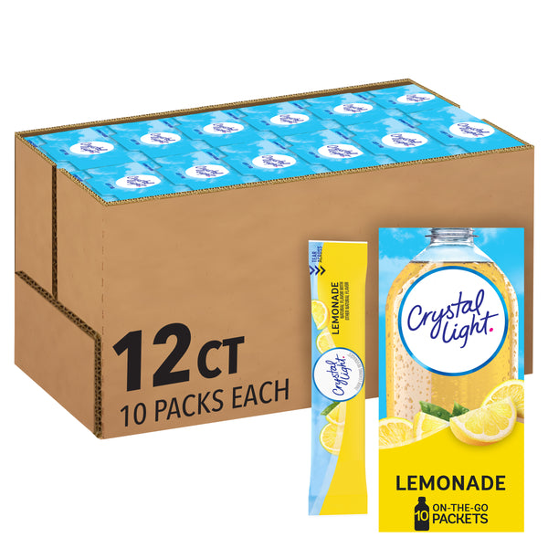Crystal Light Lemonade Beverage On The Go, 0.14 Ounce Size - 120 Per Case.