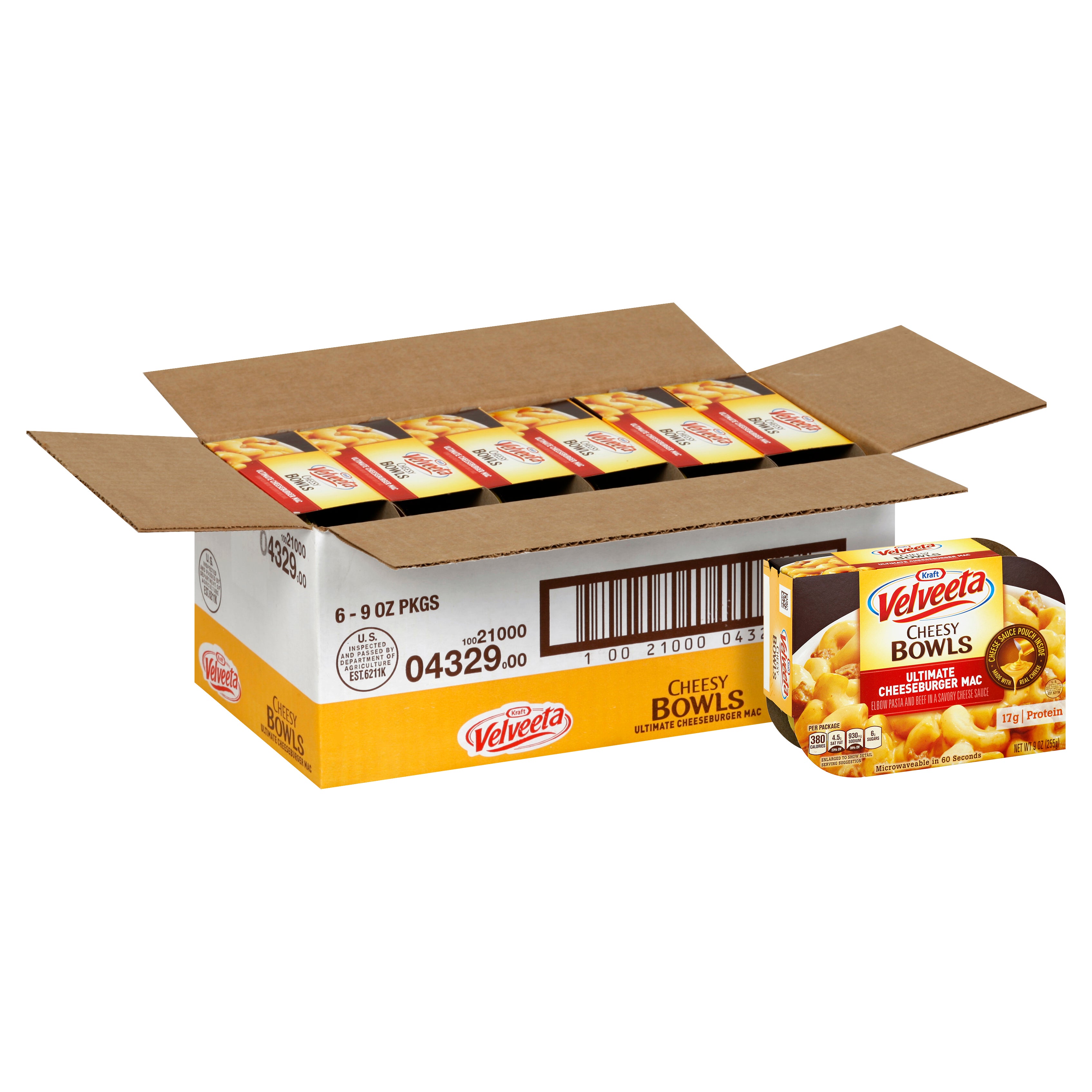 Velveeta Cheesy Skillets Dinner Ultimate Cheeseburger 9 Ounce Size - 6 Per Case.