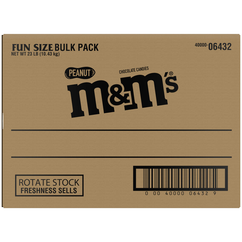 M&m's Peanut Fun Size Bulk Transfer 23 Pound Each - 1 Per Case.