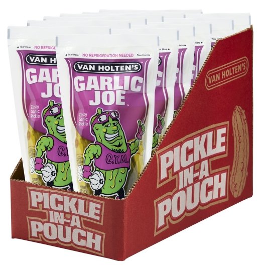 Van Holten's Garlic Joe Pickle Individually Packed In A Pouch 1 Each - 12 Per Case.