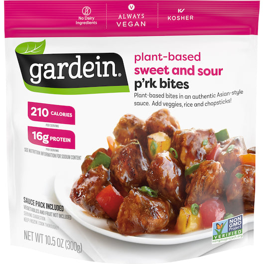 Gardein Sweet And Sour Porkless Bites 10.5 Ounce Size - 8 Per Case.