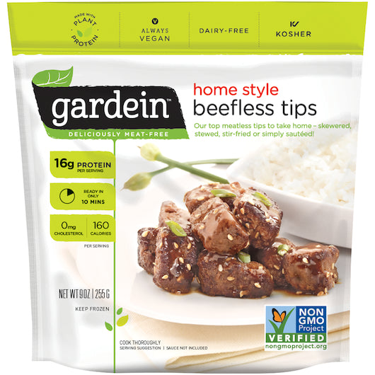 Gardein Homestyle Beefless Tips 9 Ounce Size - 8 Per Case.