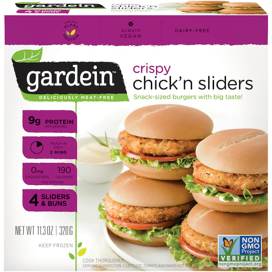 Gardein Chicken Sliders 11.3 Ounce Size - 6 Per Case.