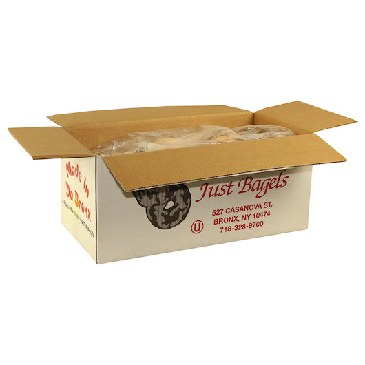 Just Bagels Bagel Plain Mini Sliced Two Ounce, 72 Each - 1 Per Case.