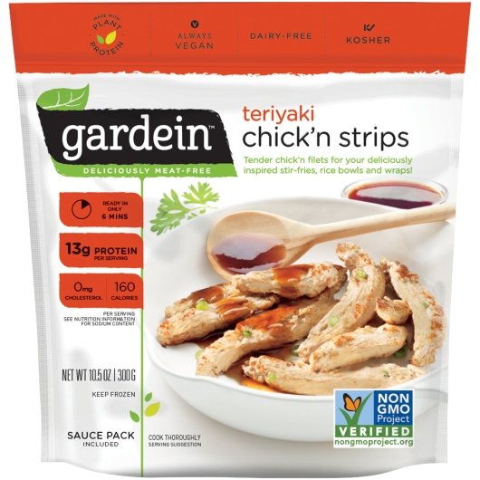 Gardein Teriyaki Chicken Strips 10.5 Ounce Size - 8 Per Case.