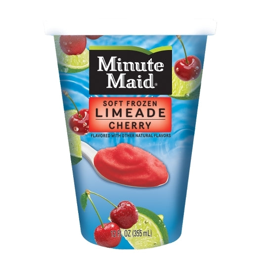 Minute Maid Soft Frozen Limeade Cherry Cup 12 Ounce Size - 12 Per Case.