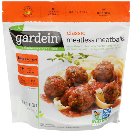Gardein Classic Meatless Meatballs 12.7 Ounce Size - 8 Per Case.