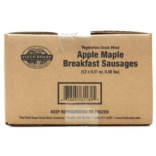 Field Roast Apple Maple Breakfast Sausage 9 Count Packs - 6 Per Case.