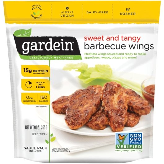 Gardein Sweet And Tangy BBQ Wings 9 Ounce Size - 8 Per Case.