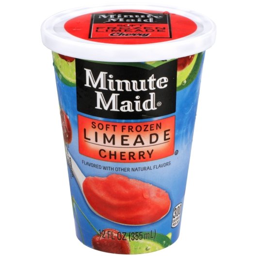 Minute Maid Soft Frozen Limeade Cherry Cup 12 Ounce Size - 12 Per Case.