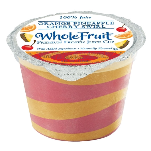 Whole Fruit Premium Orange Swirl Juice Cup, 4 Ounce Size - 96 Per Case.
