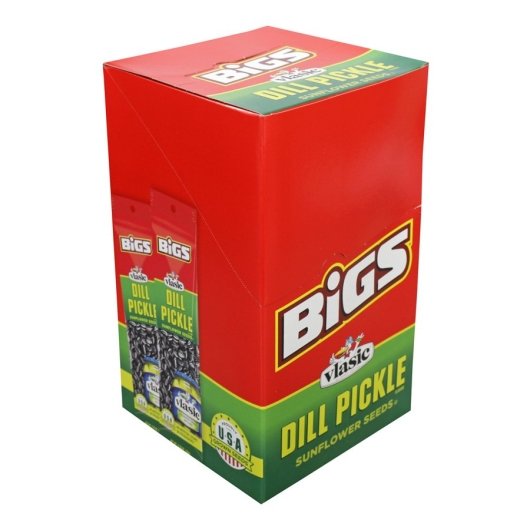 Bigs Dill Pickle Sunflower Seeds 2.75 Ounce Size - 72 Per Case.