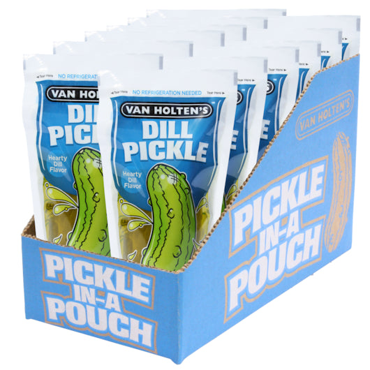 Van Holten's Jumbo Dill Pickle Individually Packed In A Pouch, 1 Each - 12 Per Case.