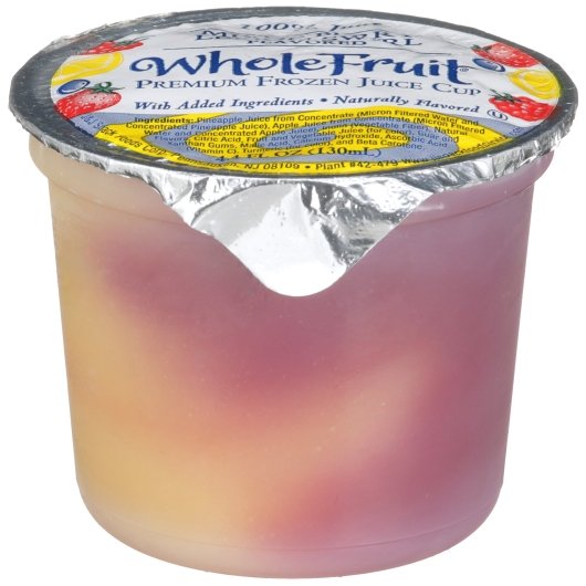 Whole Fruit 100% Juice Mixed Berry & Lemon Swirl Premium Frozen Cup 4