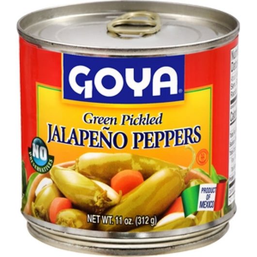 Goya Green Pickled Jalapeno Peppers 11 Ounce Size - 12 Per Case.