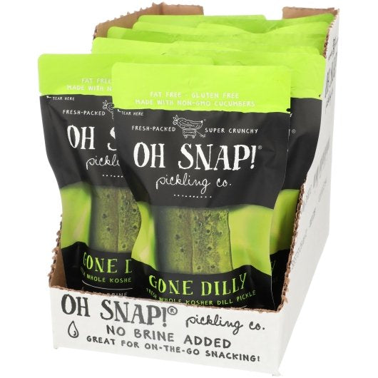 Oh Snap Gone Dilly Whole Kosher Dill Pickle 1 Each - 12 Per Case.