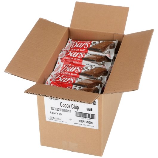 Readi-Bake Benefit Cocoa Chip Bar 2.5 Ounce Size - 48 Per Case.
