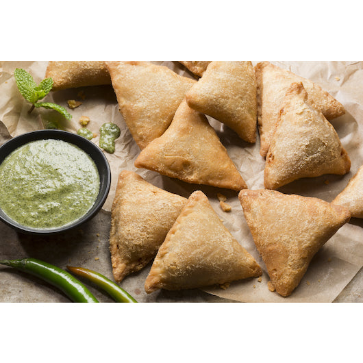 Monsoon Kitchens Large Vegetable Samosa, 4 Pounds Each - 2 Per Case.