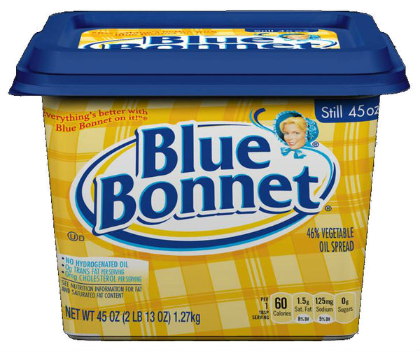 Blue Bonnet Vegetable Oil Spread 45 Ounce Size - 6 Per Case.