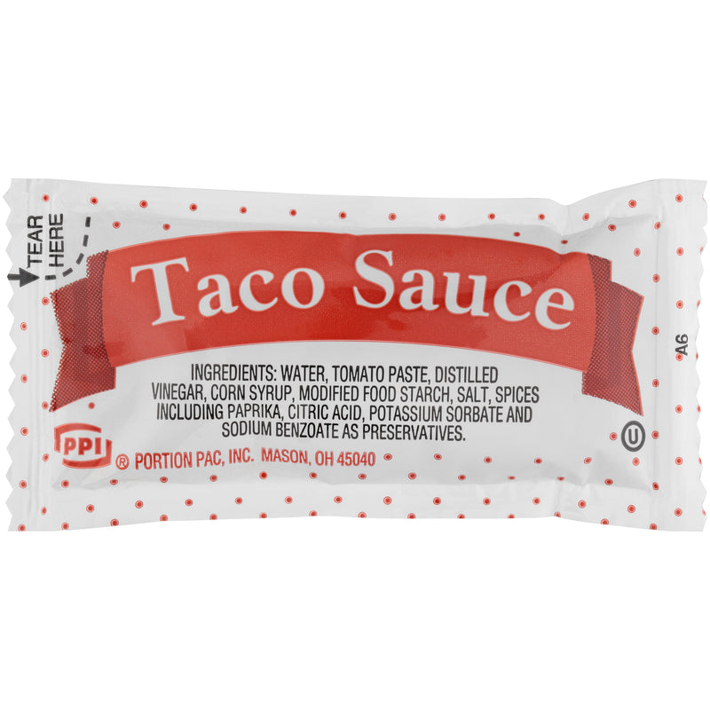 PPI Single Serve Taco Sauce 9 Gram Packets 200 Per Case