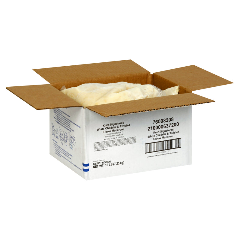 KRAFT Signatures Bulk Frozen White Cheddar Macaroni & Cheese 4 lb. Bag 4 Per Case