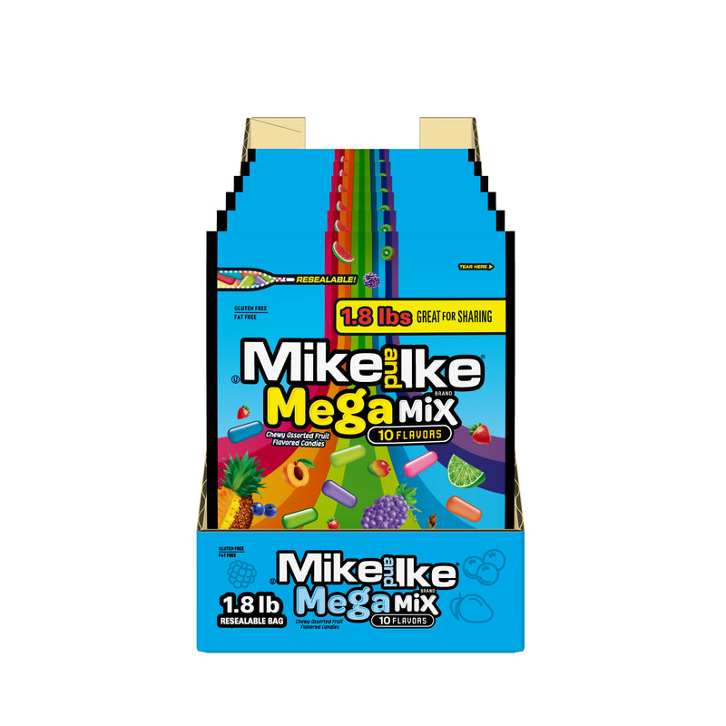 Mike And Ike® Mega Mix Stand Up Bagct 28.8 Ounce Size - 6 Per Case.