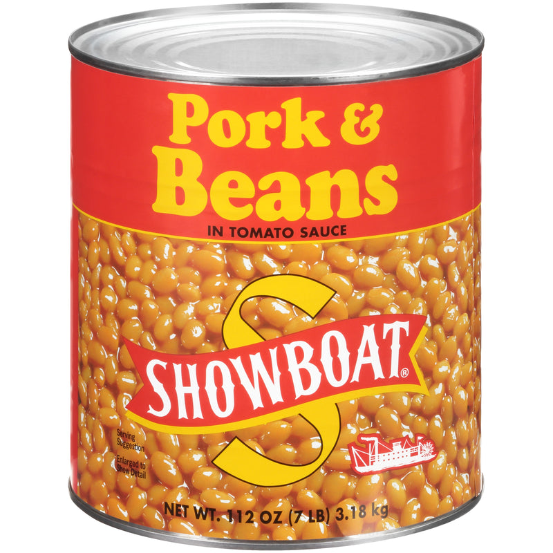 Showboat Pork & Beans 112 Ounce Size - 6 Per Case.
