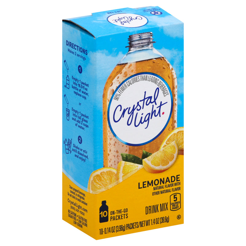 Crystal Light Lemonade Beverage On The Go, 0.14 Ounce Size - 120 Per Case.