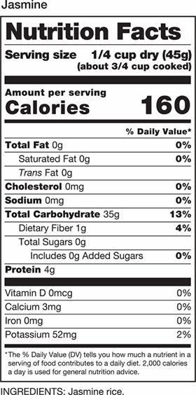 Producers Rice Mill Thai Orchid Jasmine Rice, 25 Pounds, 1 Per Case