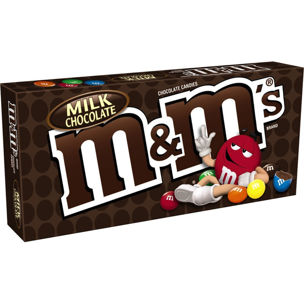 M&m's Milk Chocolate Movie Box 3.1 Ounce Size - 12 Per Case.