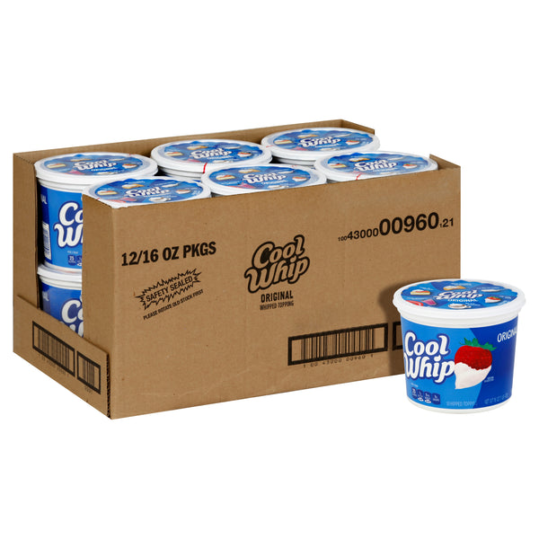 Cool Whip Whipped Topping Frozen Original 1 Pound Each - 12 Per Case.