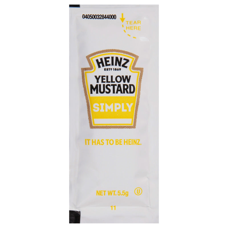 SIMPLY HEINZ Single Serve Yellow Mustard 5.5 Gram Packets(500)