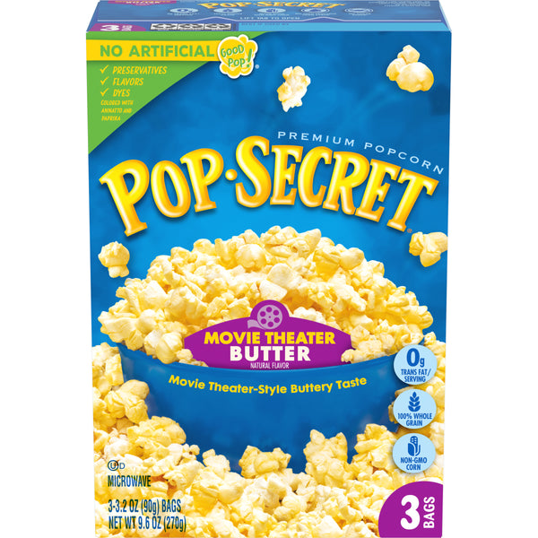 Movie Theater Butter Popcorn 9.6 Ounce Size - 6 Per Case.