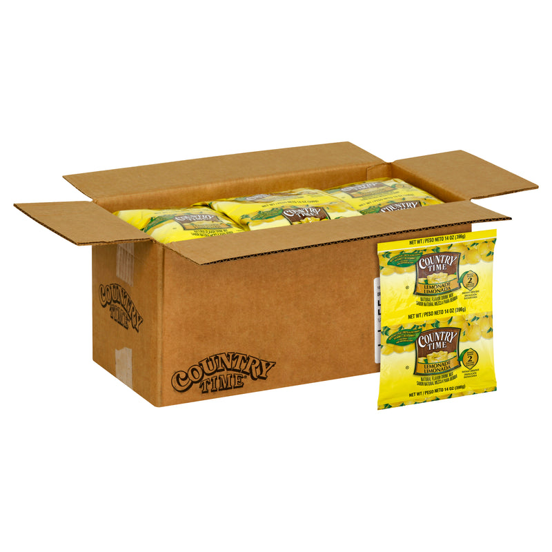 Country Time Lemonade Beverage Mix, 14 Ounce Size - 15 Per Case.