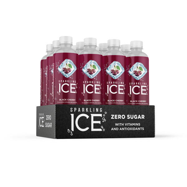 Sparkling Ice Black Cherry With Antioxidantsand Vitamins Zero Sugar Bottles 17 Fluid Ounce - 12 Per Case.
